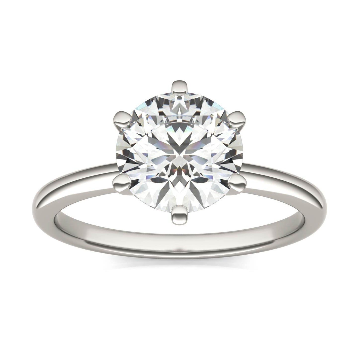 AGI Certified 3 CTW Lab Grown Diamond Solitaire Engagement Ring – Round, Asscher, Emerald, or Princess Cut – G-VS Clarity, 14K White Gold