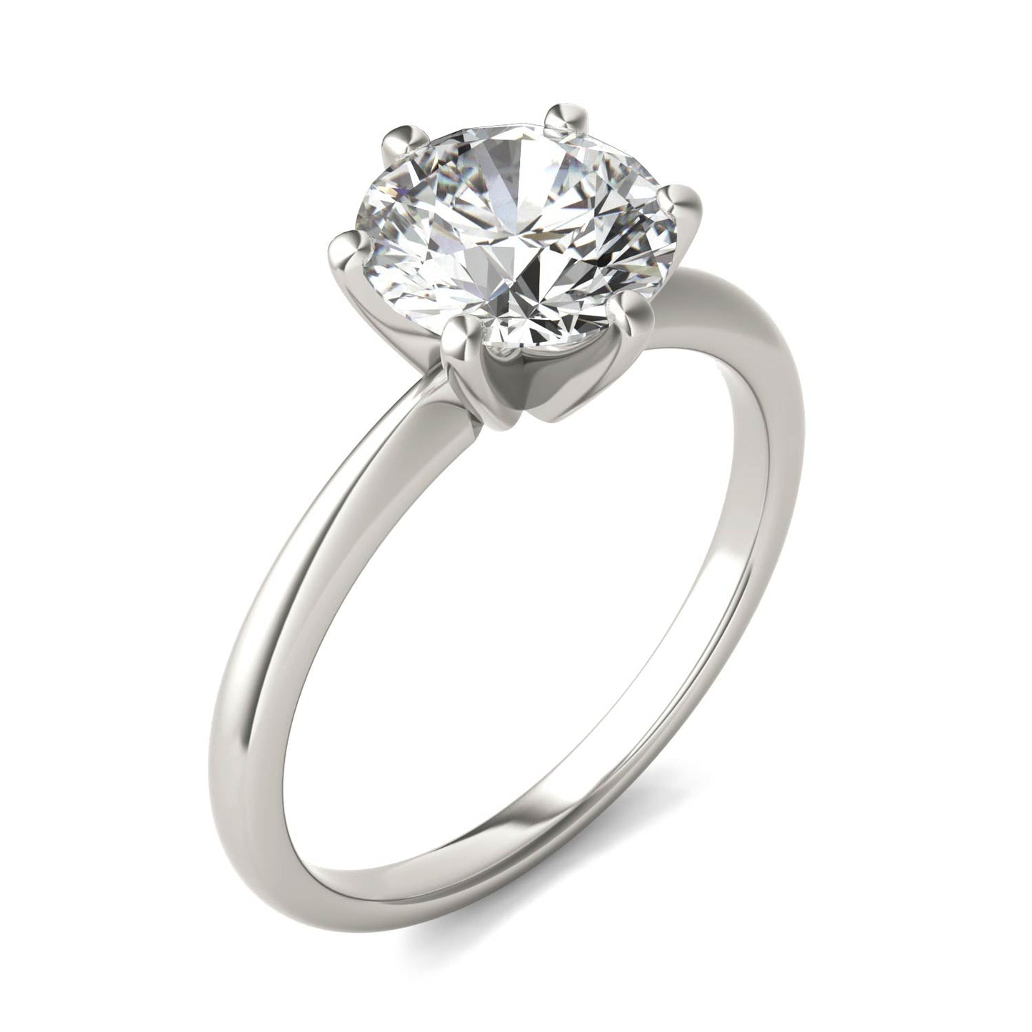 AGI Certified 3 CTW Lab Grown Diamond Solitaire Engagement Ring – Round, Asscher, Emerald, or Princess Cut – G-VS Clarity, 14K White Gold
