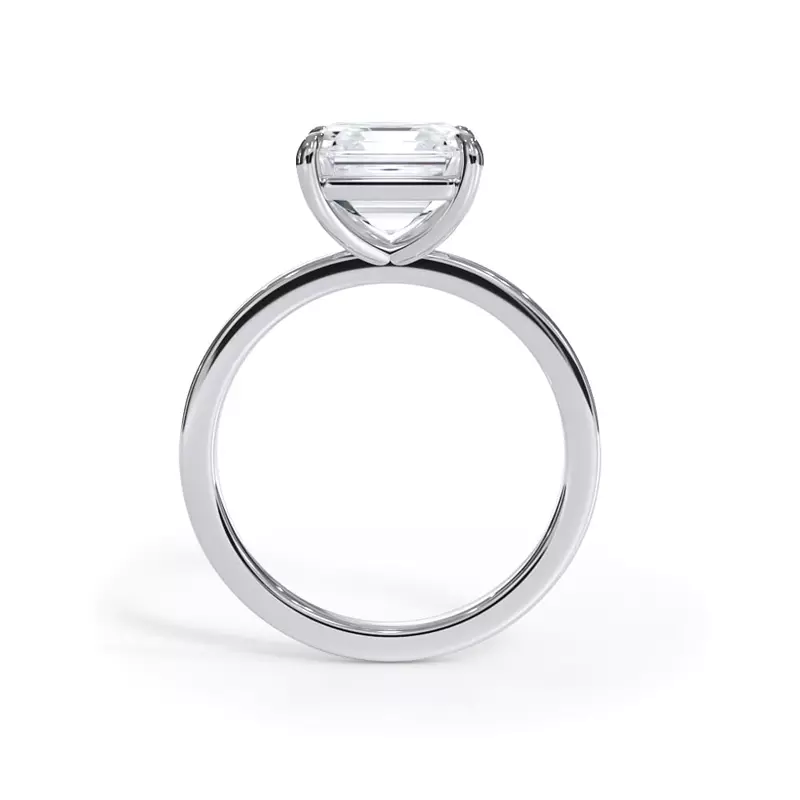 AGI Certified 3 CTW Lab Grown Diamond Solitaire Engagement Ring – Round, Asscher, Emerald, or Princess Cut – G-VS Clarity, 14K White Gold