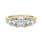2 CTW AGI Certified Lab Grown Diamond (G-VS) Three Stone Engagement Ring in Choice of 14K Yellow or 14k White Gold