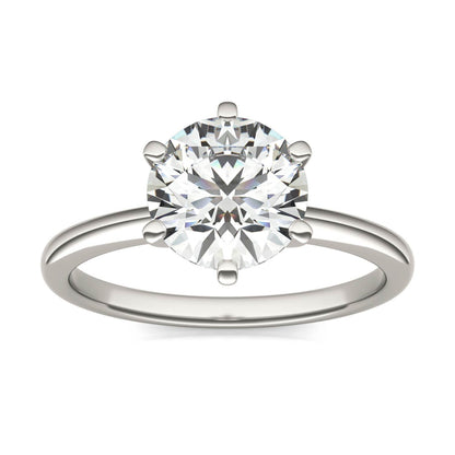 AGI Certified 3 CTW Lab Grown Diamond Solitaire Engagement Ring – Round, Asscher, Emerald, or Princess Cut – G-VS Clarity, 14K White Gold