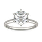 AGI Certified 3 CTW Lab Grown Diamond Solitaire Engagement Ring – Round, Asscher, Emerald, or Princess Cut – G-VS Clarity, 14K White Gold