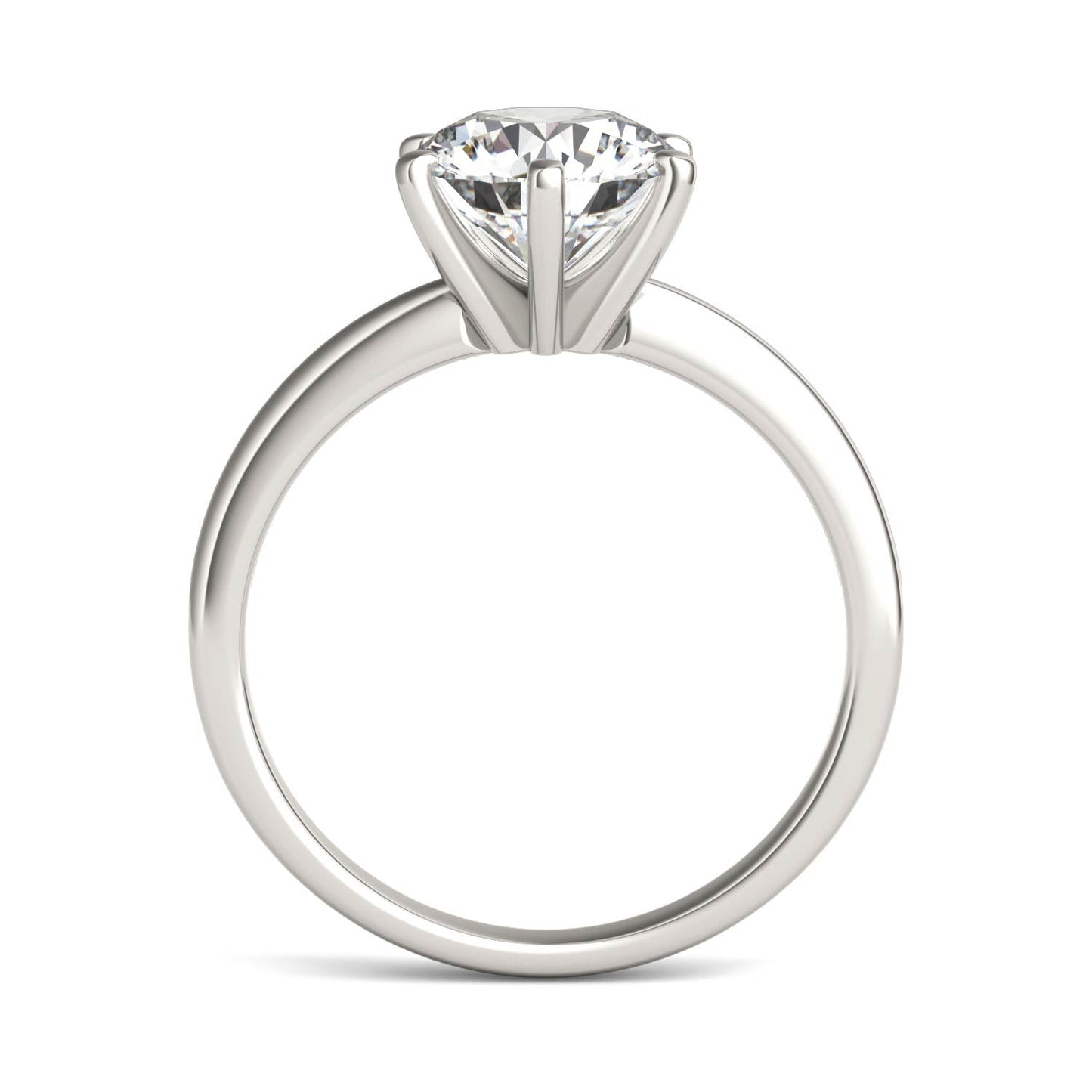 AGI Certified 3 CTW Lab Grown Diamond Solitaire Engagement Ring – Round, Asscher, Emerald, or Princess Cut – G-VS Clarity, 14K White Gold