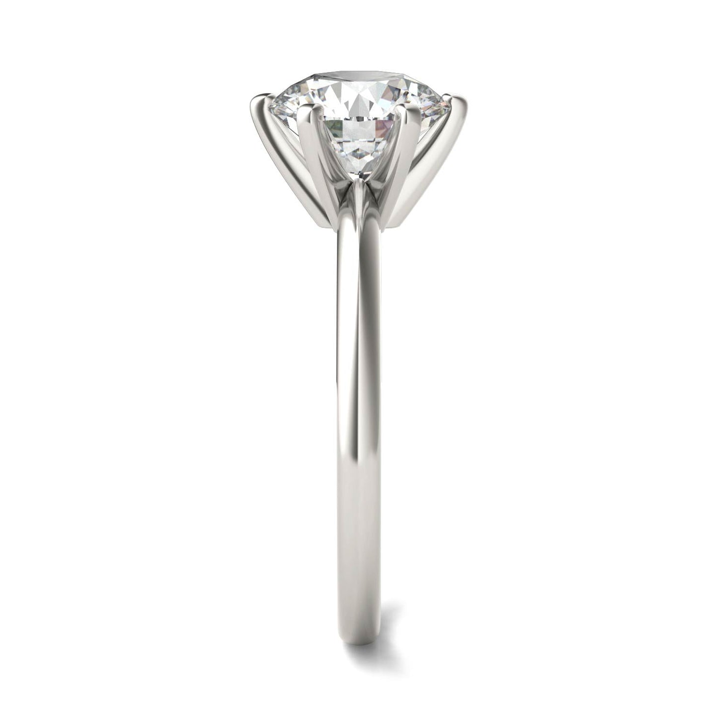 AGI Certified 3 CTW Lab Grown Diamond Solitaire Engagement Ring – Round, Asscher, Emerald, or Princess Cut – G-VS Clarity, 14K White Gold