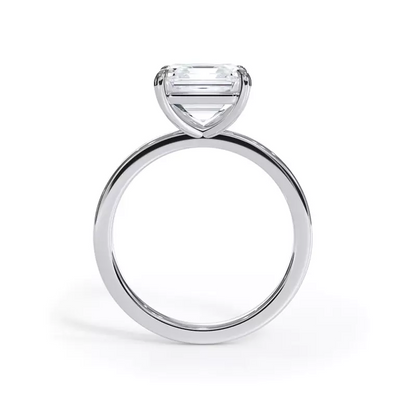 AGI Certified 3 CTW Lab Grown Diamond Solitaire Engagement Ring – Round, Asscher, Emerald, or Princess Cut – G-VS Clarity, 14K White Gold