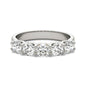 AGI Certified 1 1/4 CTW Round Lab Grown Diamond (G/VS) Five Stone Anniversary Band in 14K White Gold