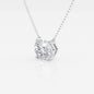 1.00 Ctw Oval Lab Grown Diamond Solitaire Pendant In White /Yellow