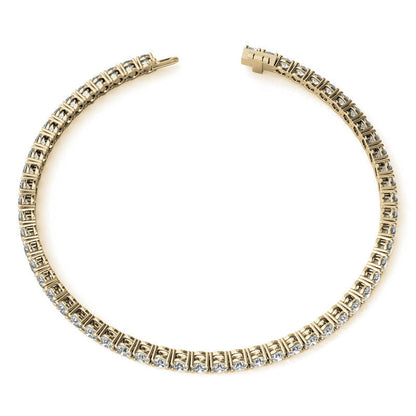 4.00 CTW AGI Certified Lab-Grown Diamond (G/VS) Tennis Bracelet in Choice of 14K Yellow or 14k White Gold