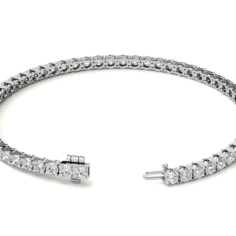4.00 CTW AGI Certified Lab-Grown Diamond (G/VS) Tennis Bracelet in Choice of 14K Yellow or 14k White Gold
