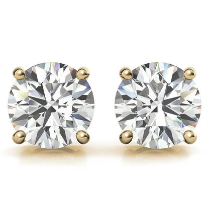 AGI Certified 2.00 CTW Lab Grown Diamond (G/VS) Stud Earrings in 14K Yellow or White Gold